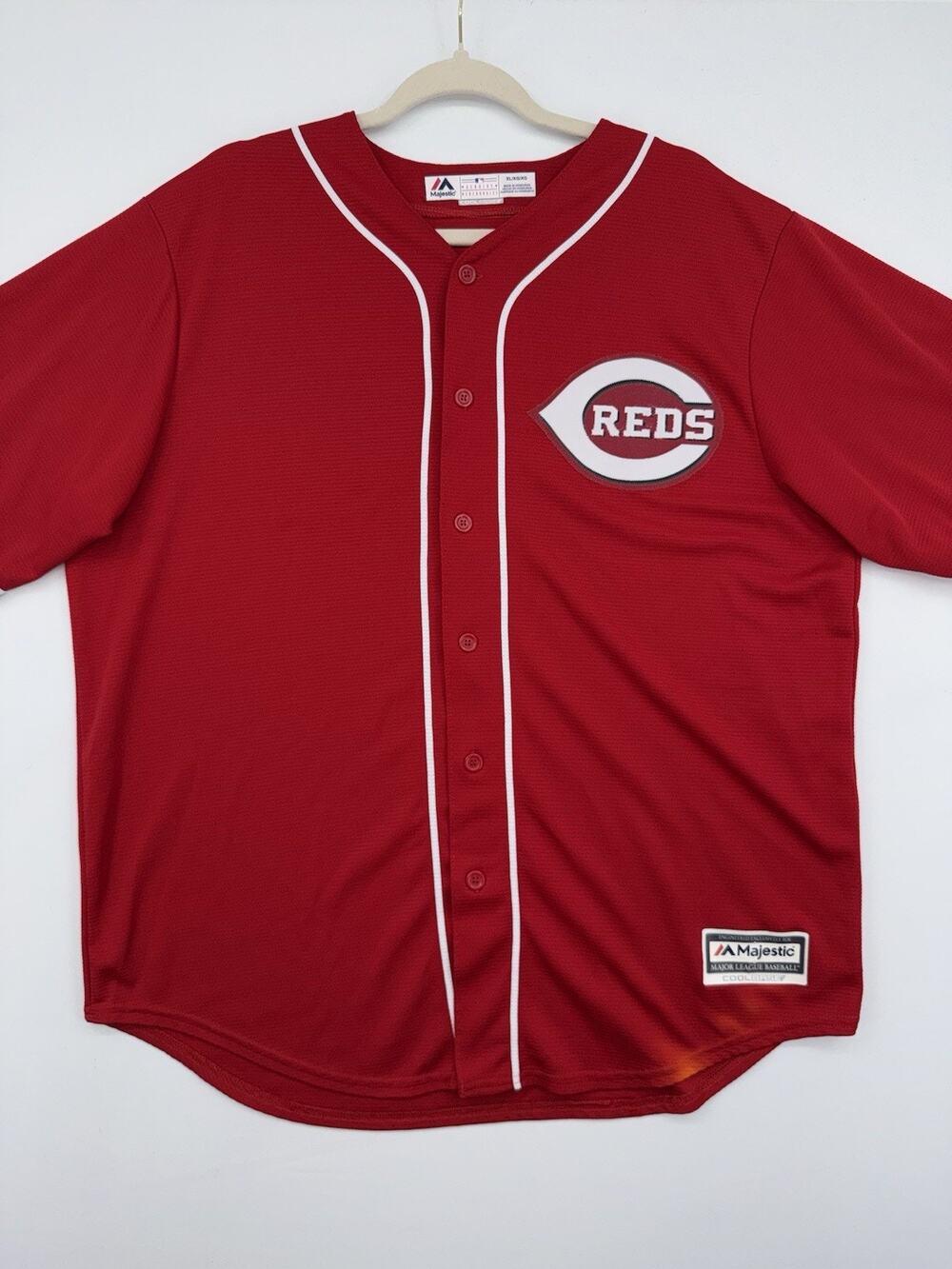 Cincinnati Reds Majestic USA Baseball MLB Jersey Shirt Red Size X-large